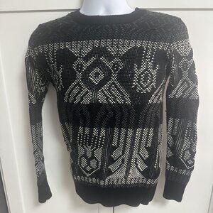 J. Crew Women's Southwestern Aztec Pattern Sweater Size XXS Knit Winter